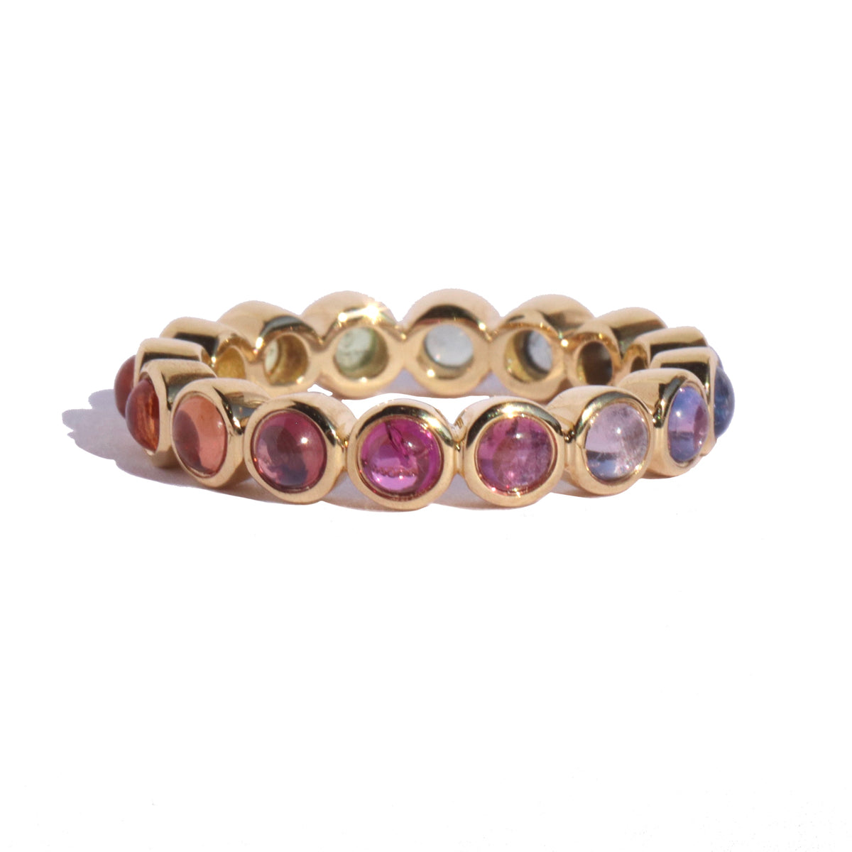 Jelly Bean Sapphire Bezel Eternity Ring