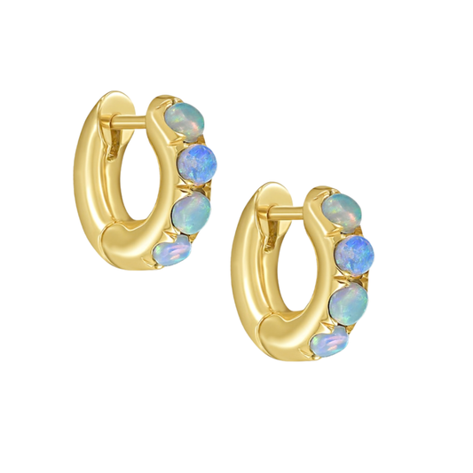 Opal 'Jelly Bean' Chunky Huggie Hoop