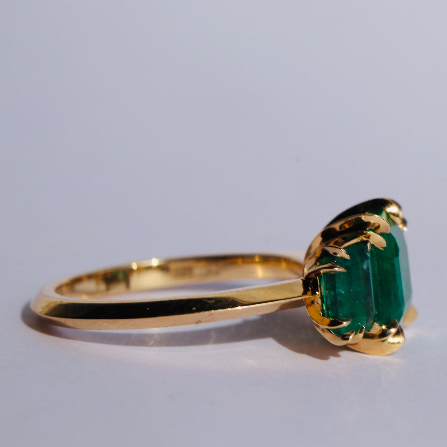 Emerald Makhaira Trilogy Ring