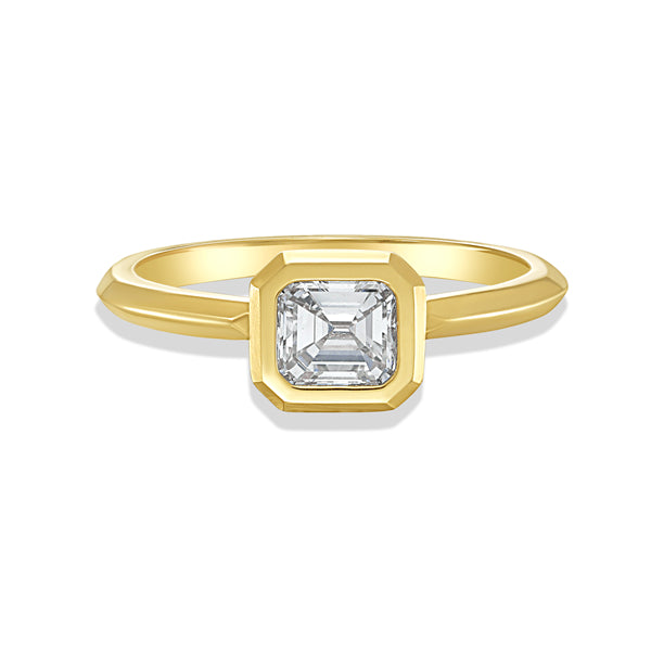 Asscher Cut Diamond Frame Solitaire
