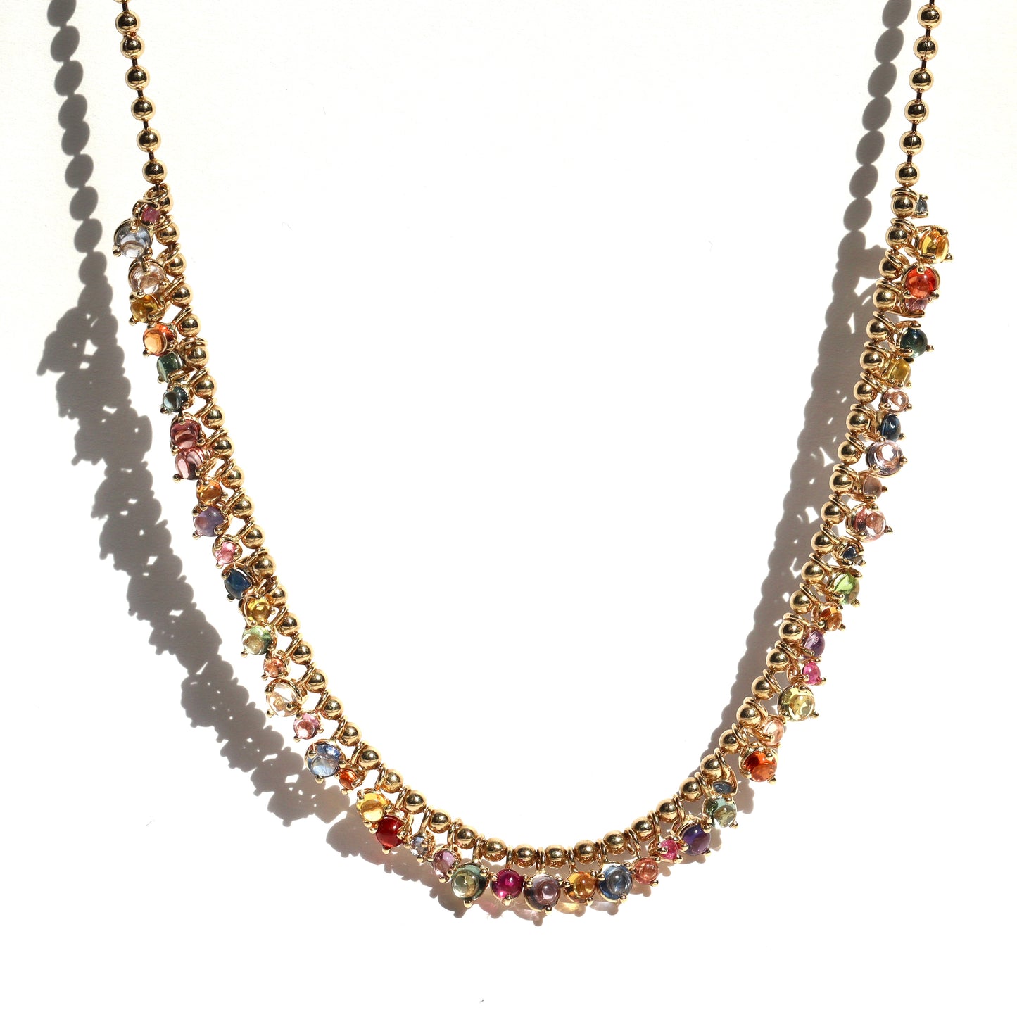 Sapphire Jelly Bean Jumble Necklace