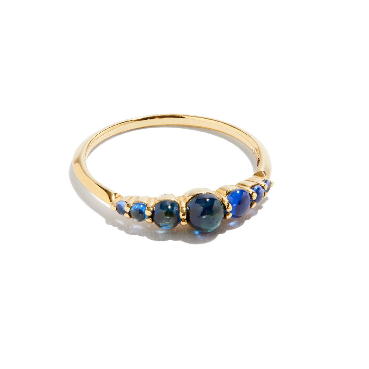 Blue "Jelly Bean" Sapphire Lina Ring