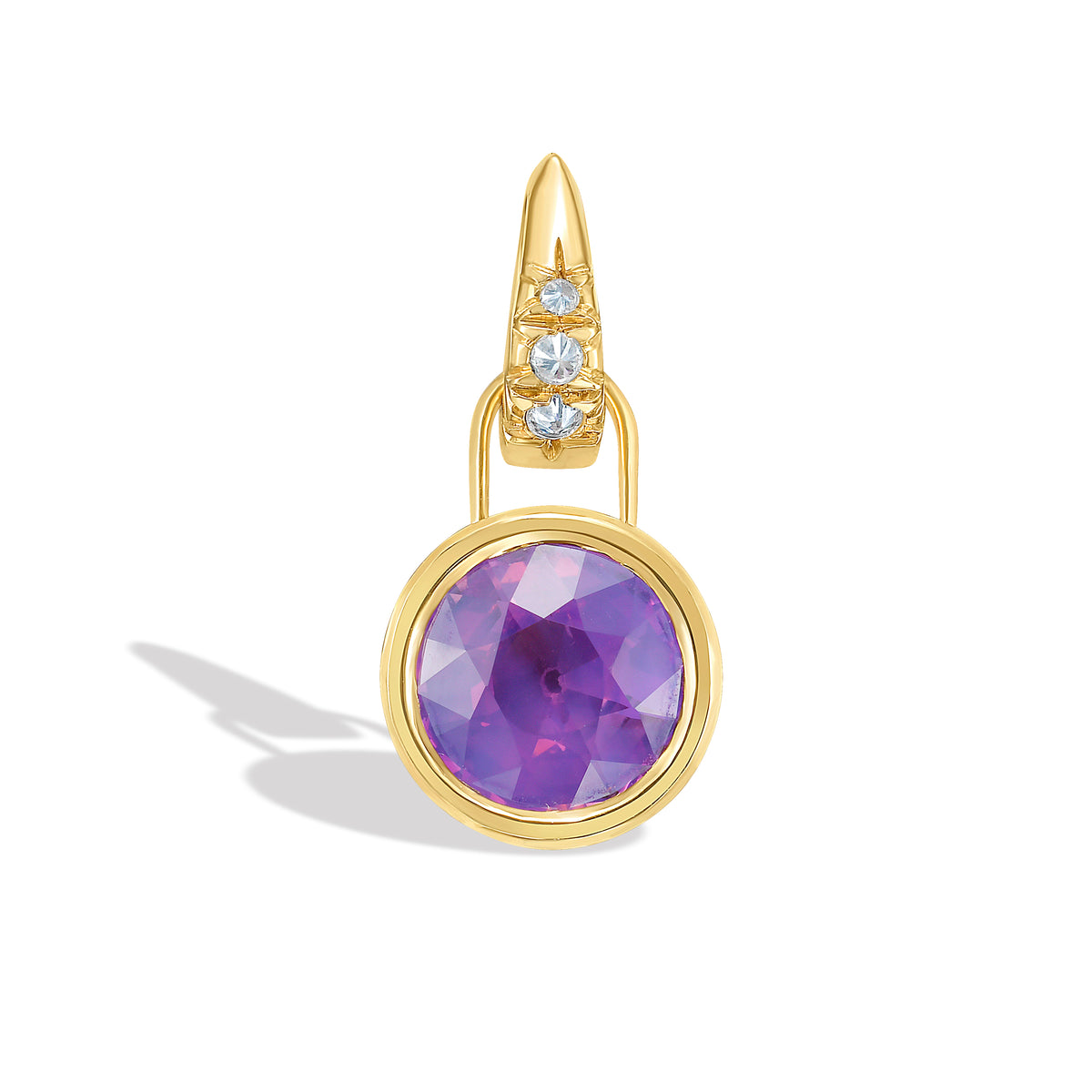 Pink Sapphire 'Frame' Bezel Pendant