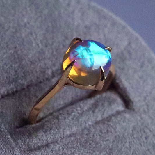 Australian Opal Compass Ring-ooak