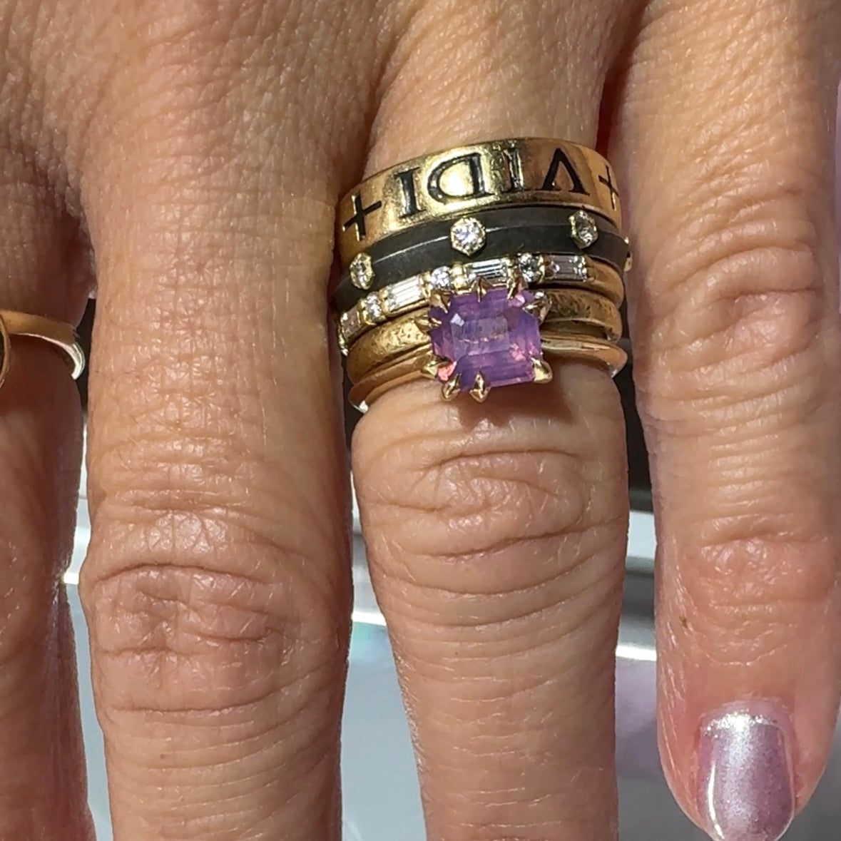 Pink Sapphire Makhaira Solitaire