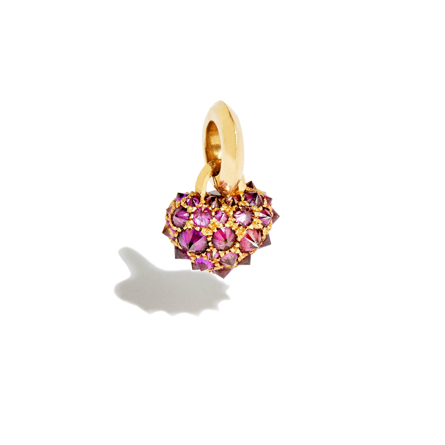 Barbed Lavender Diamond Heart Charm