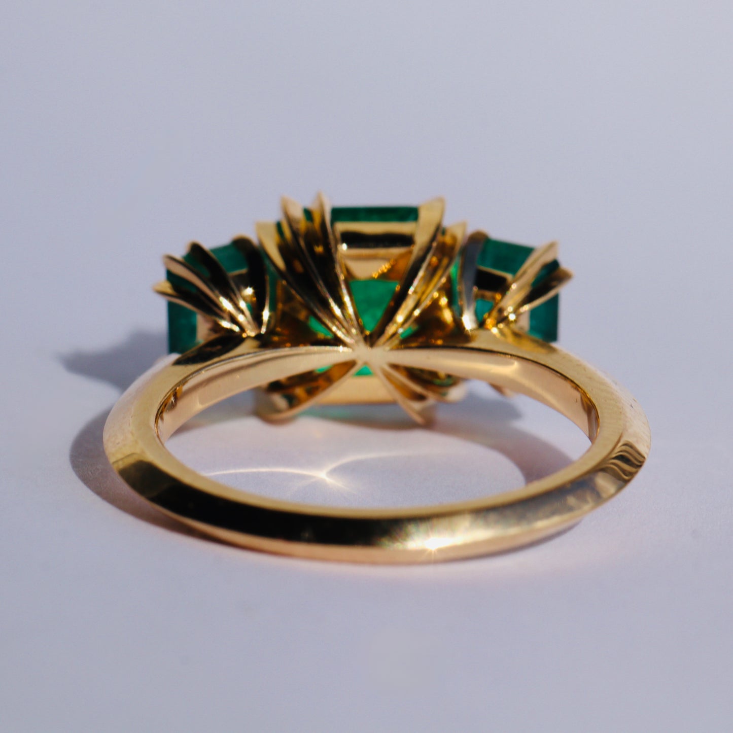 Emerald Makhaira Trilogy Ring