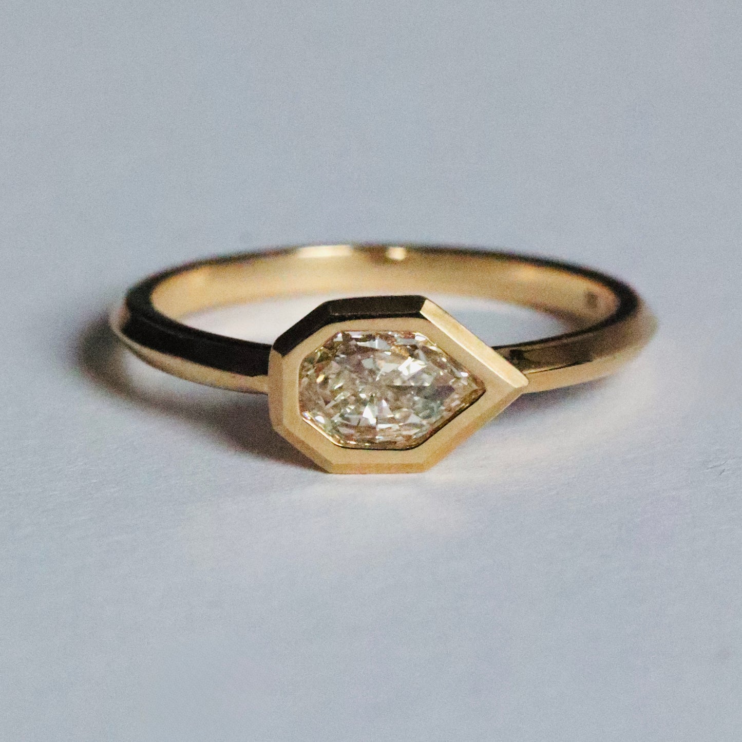Modified Pear Shaped Diamond Frame Solitaire