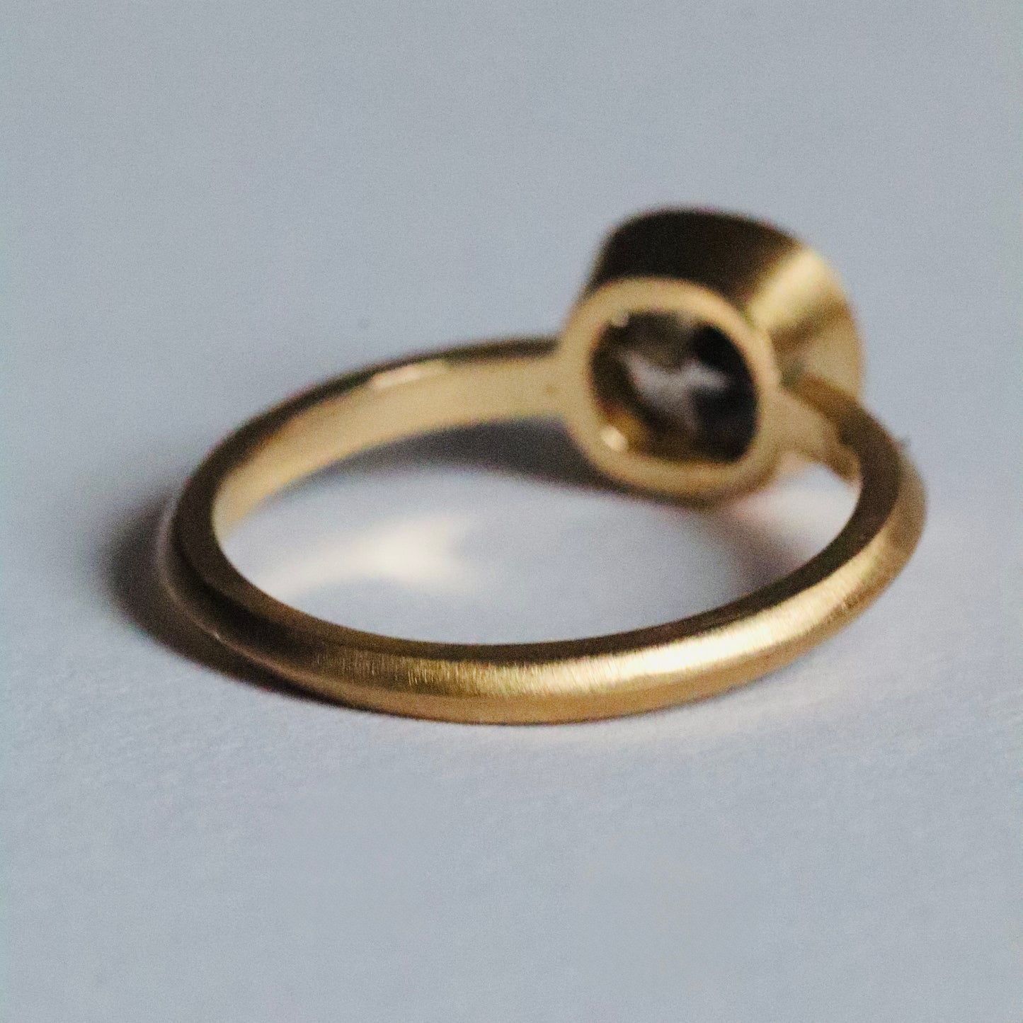 Champagne Cushion Cut Diamond Frame Solitaire