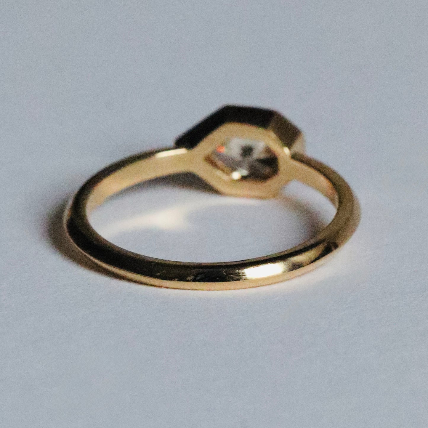 Modified Pear Shaped Diamond Frame Solitaire
