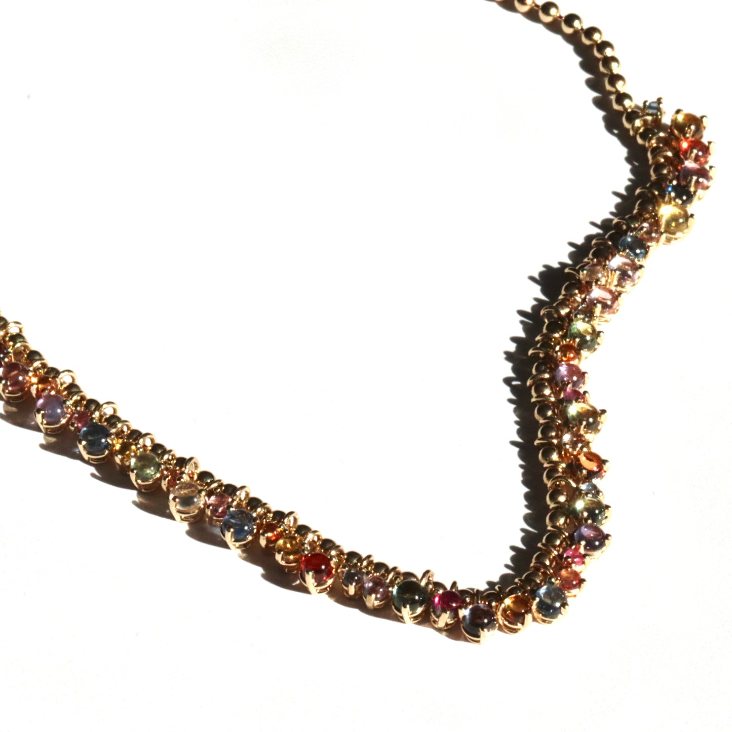 Sapphire Jelly Bean Jumble Necklace