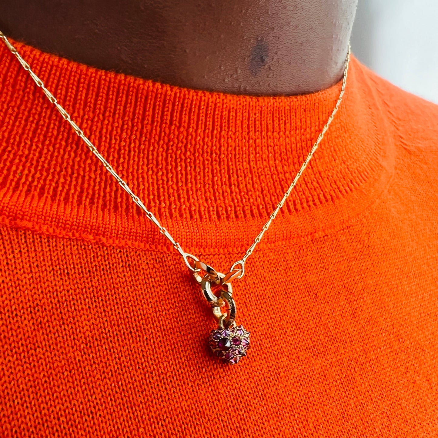 'Tough Love' Barbed Ruby Heart Pendant