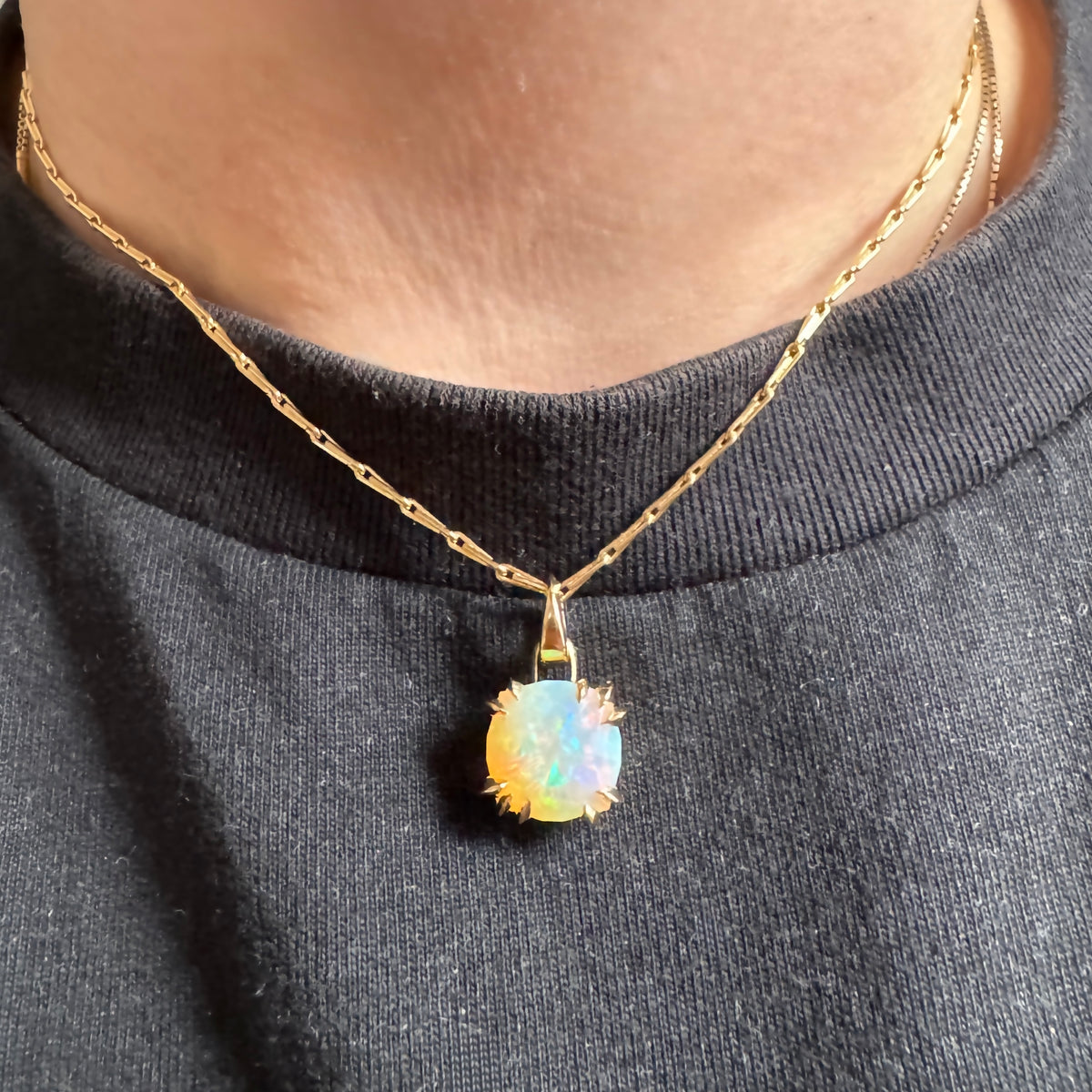 Ethiopian Opal Makhaira Pendant