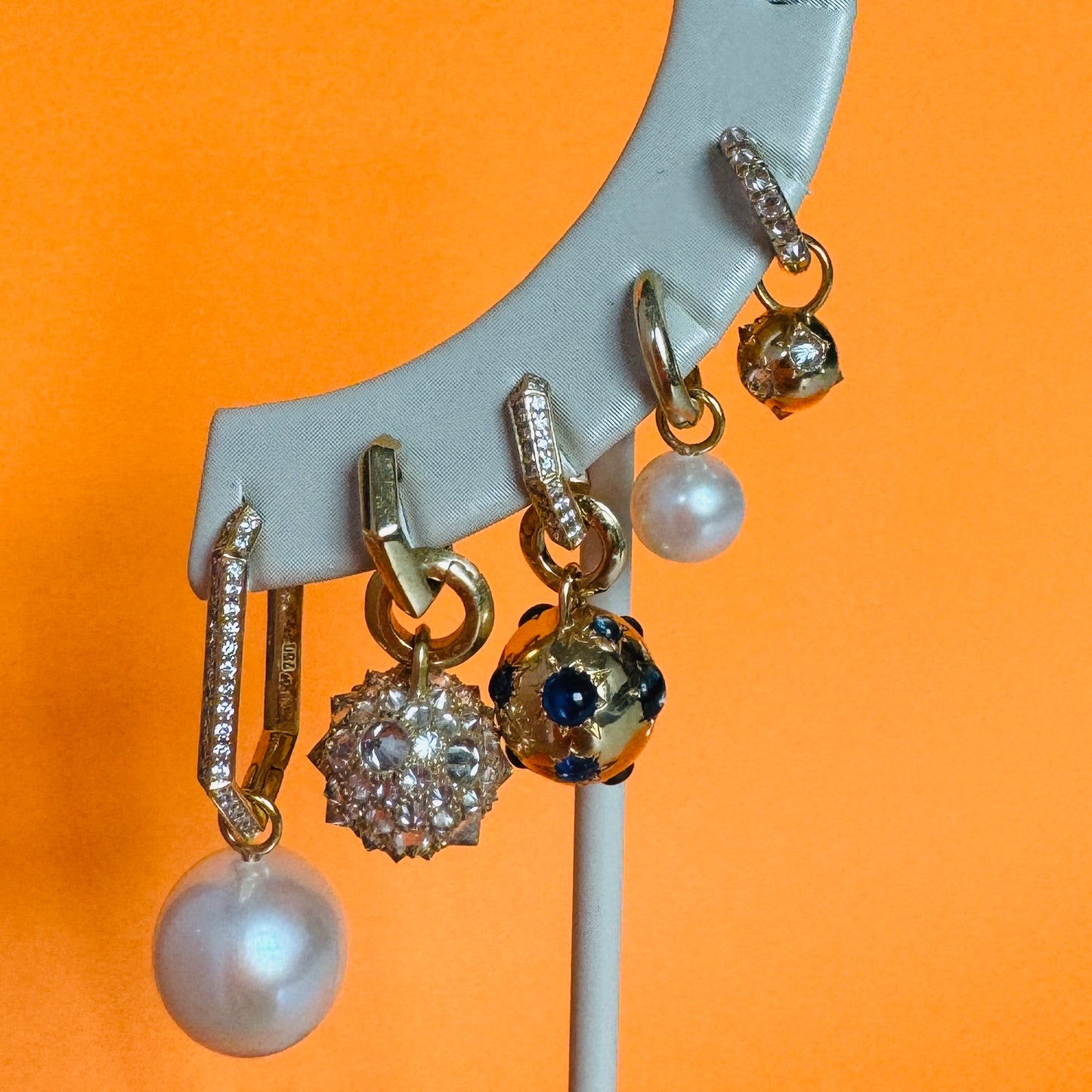Mini Barbed Diamond Orb Charm