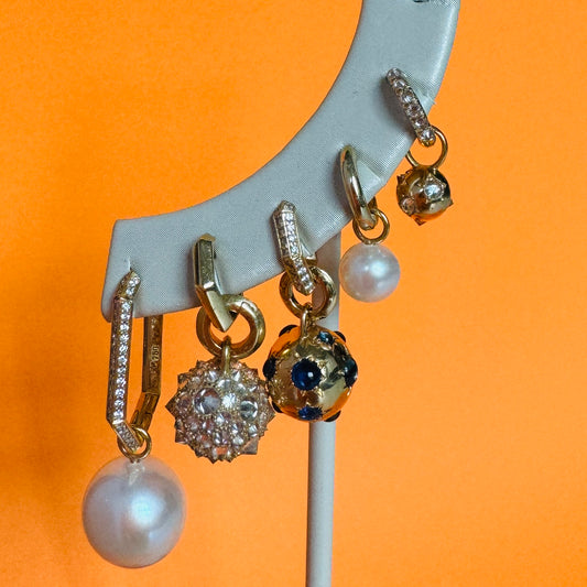 Mini Barbed Diamond Orb Charm