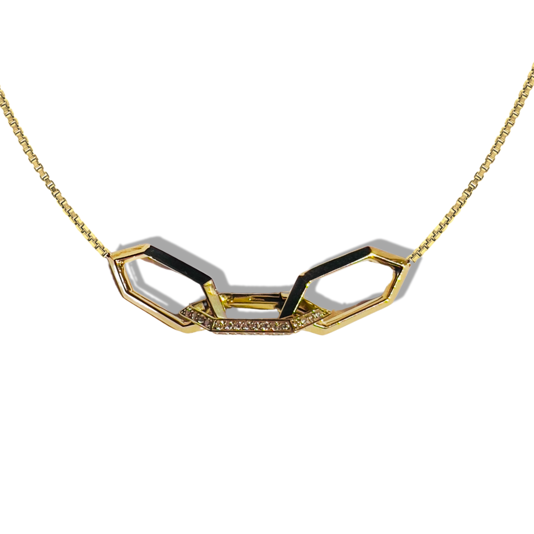 Diamond Makhaira Lariat Necklace