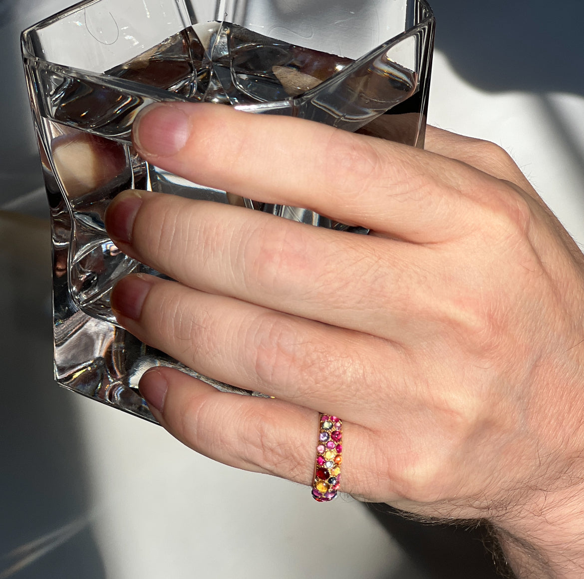 The Rainbow 'Jelly bean' Sapphire Duomo Ring