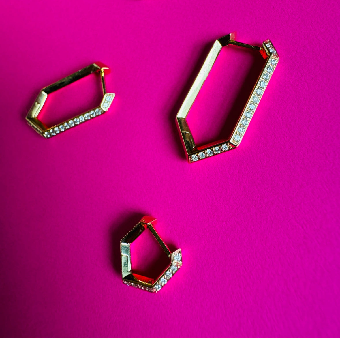 Diamond Makhaira Hoop Earrings