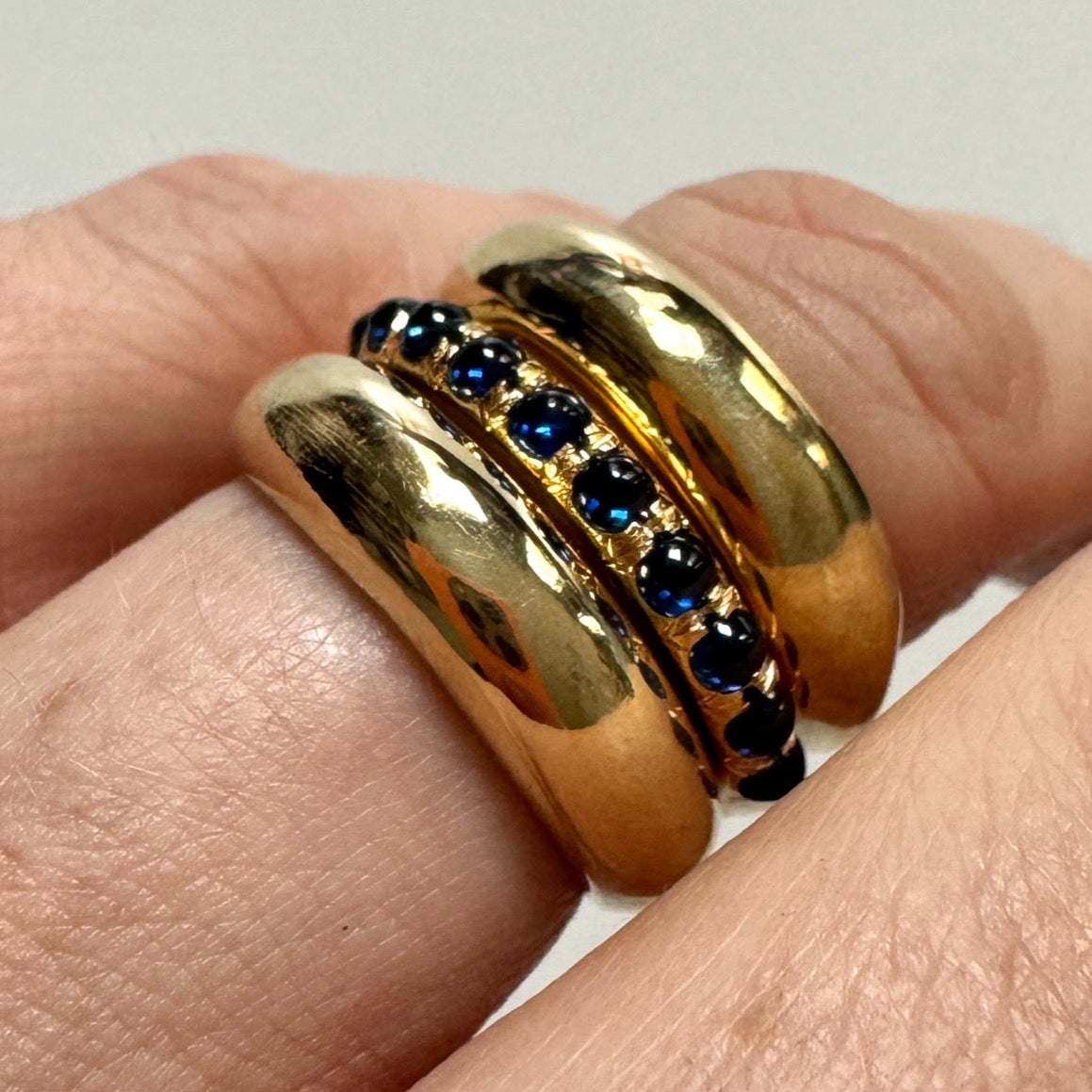 Jelly Bean Sapphire Half Eternity Ring