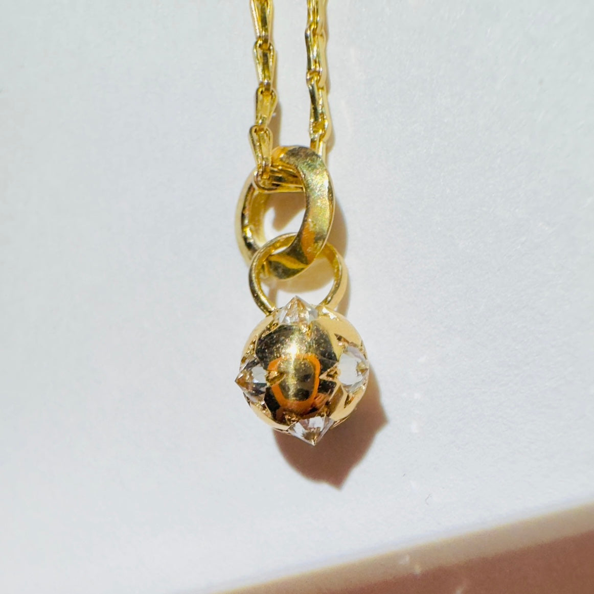 Mini Barbed Diamond Orb Charm
