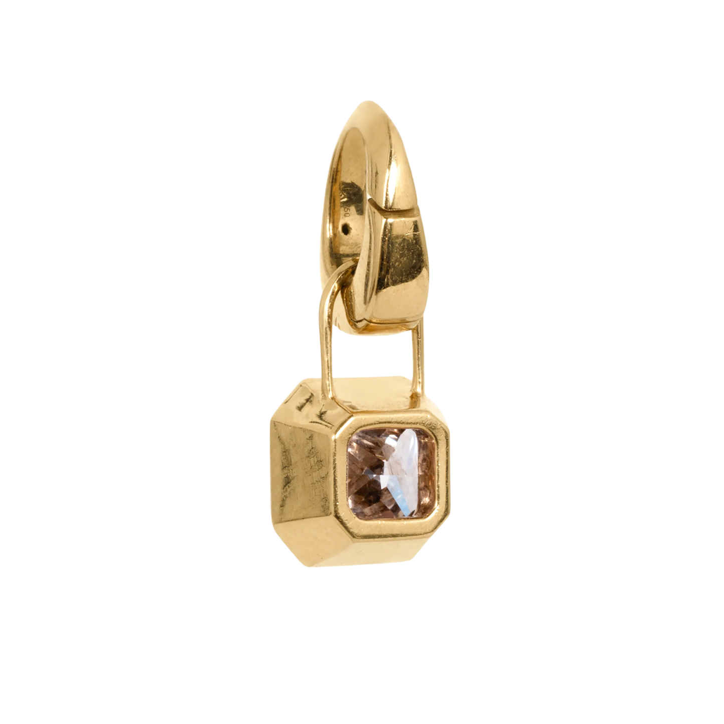 Radiant Cut Champagne Diamond 'Frame' Bezel Pendant