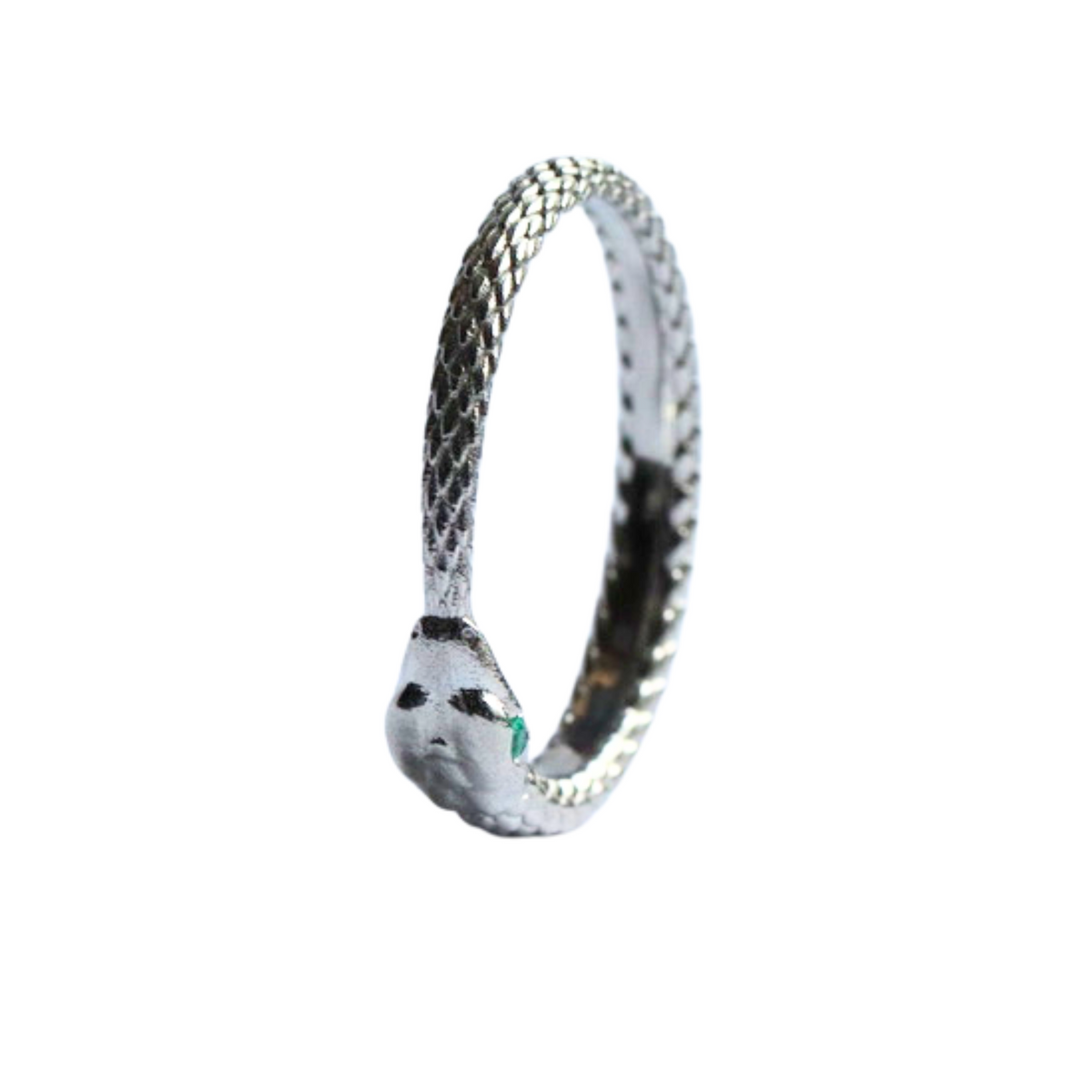 Platinum Ouroboros Snake Ring