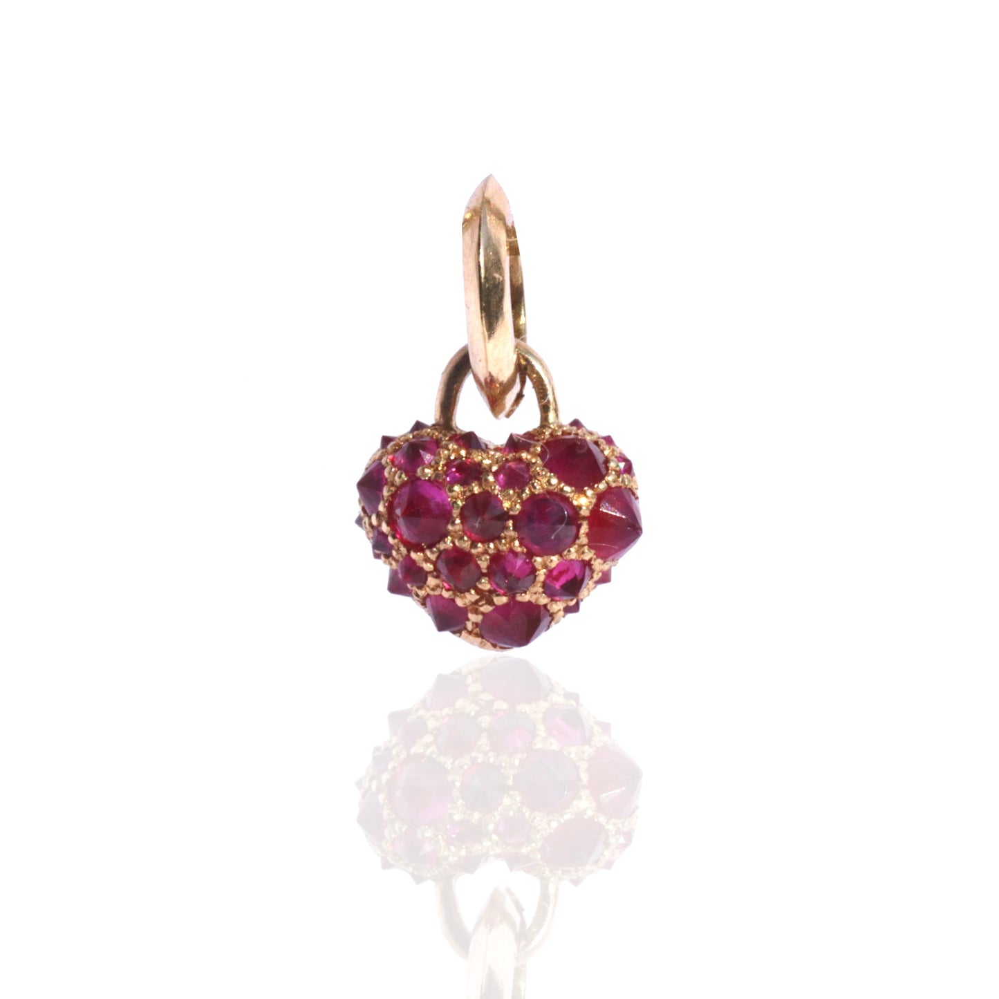 'Tough Love' Barbed Ruby Heart Pendant
