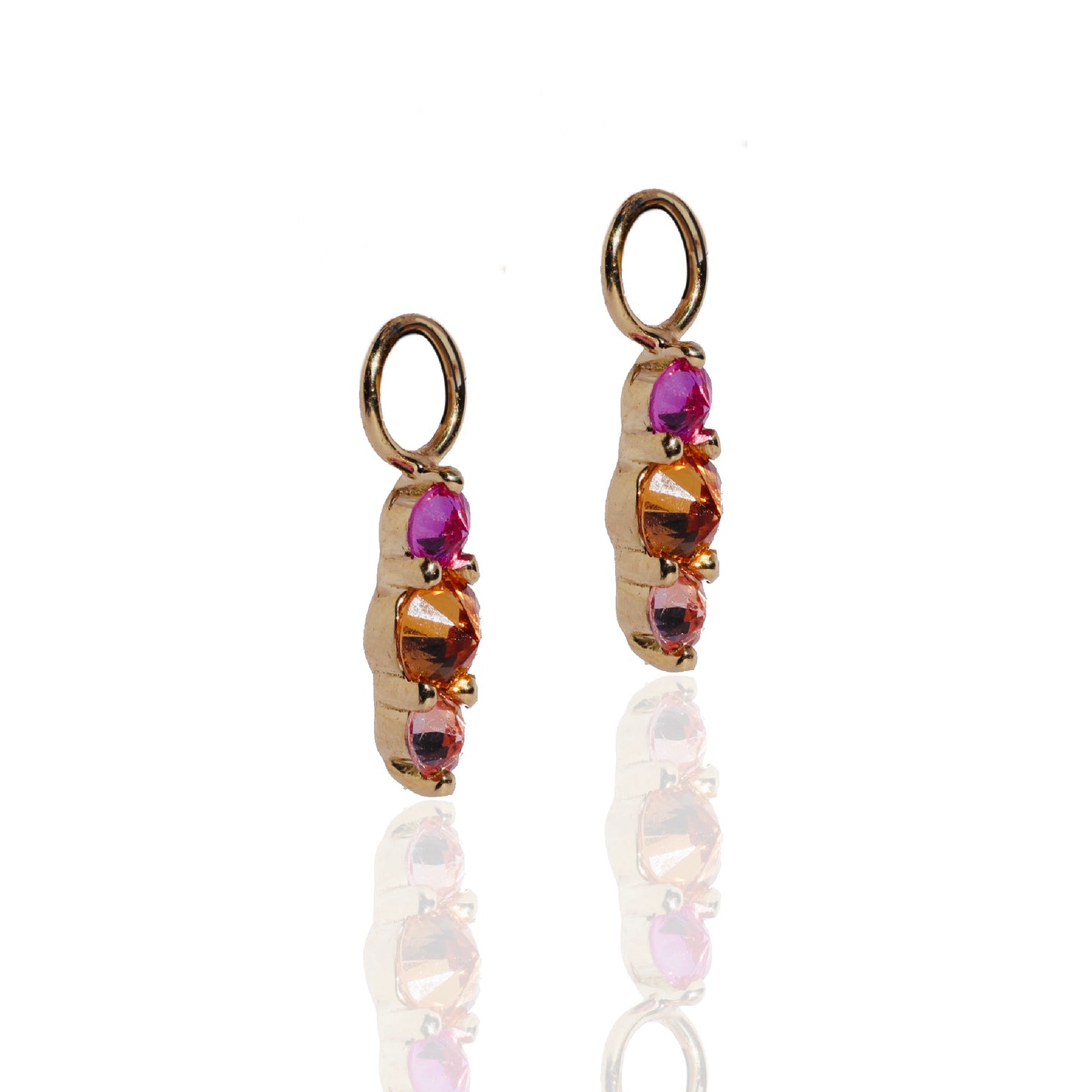 Convertible Barbed Sapphire Lina Hoop Drops - Warm Multi