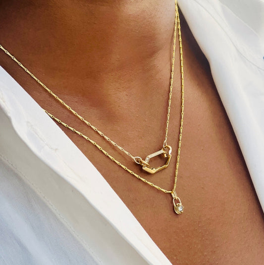 Gold Open Barley corn chain