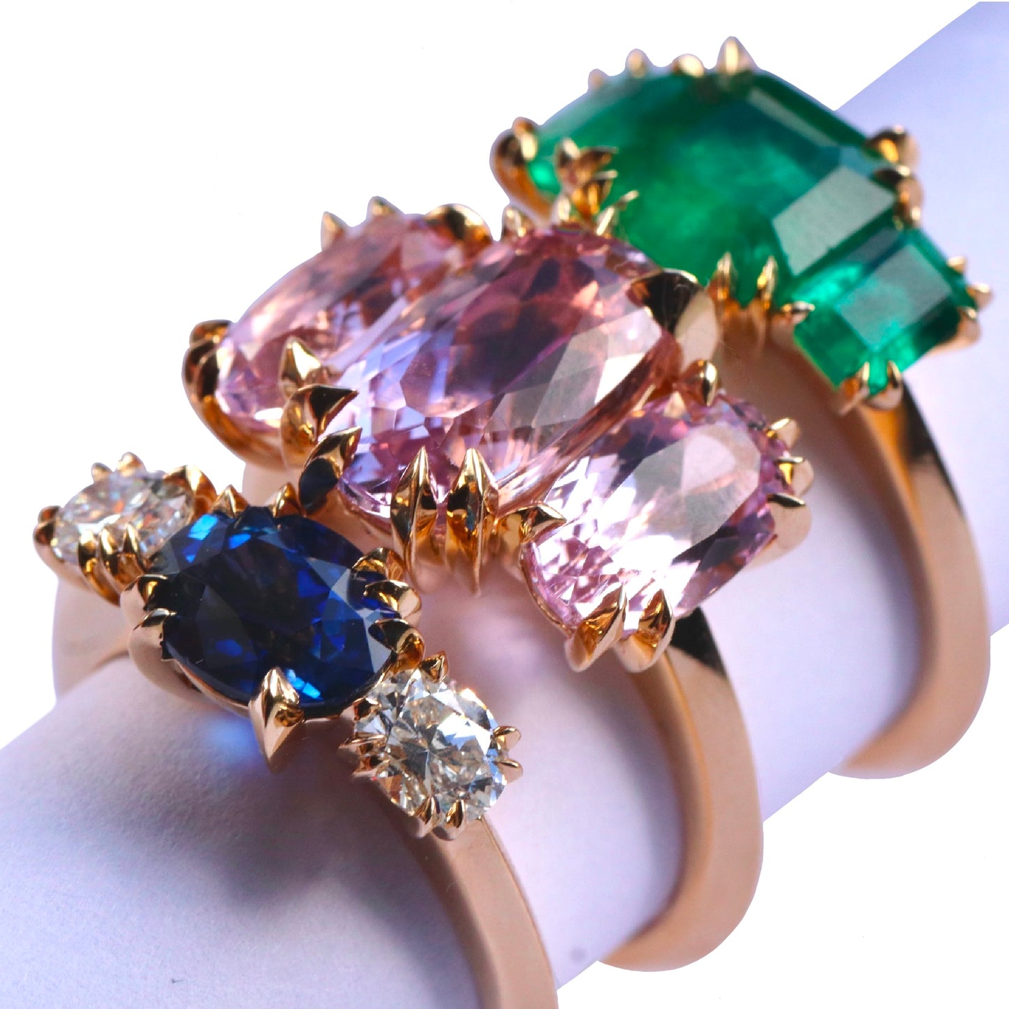 Kunzite Makhaira Trilogy Ring