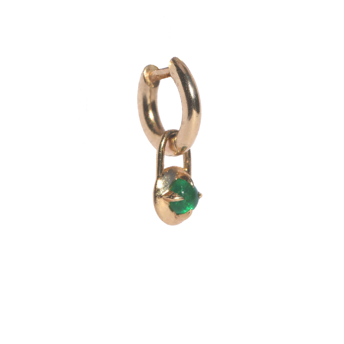 Convertible Emerald Mini Compass Hoops