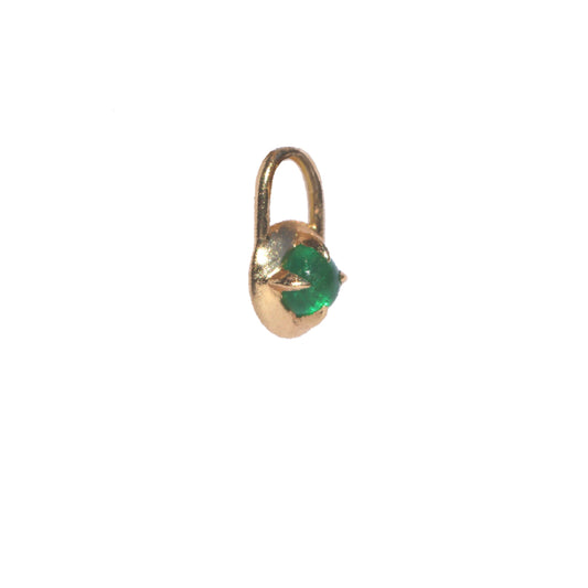 Emerald Jelly Bean Mini Compass Charm
