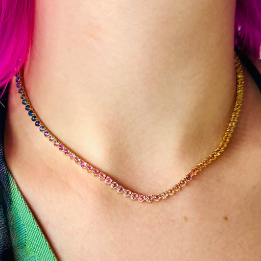 Ombré Sapphire Jelly Bean Jumble Rivière