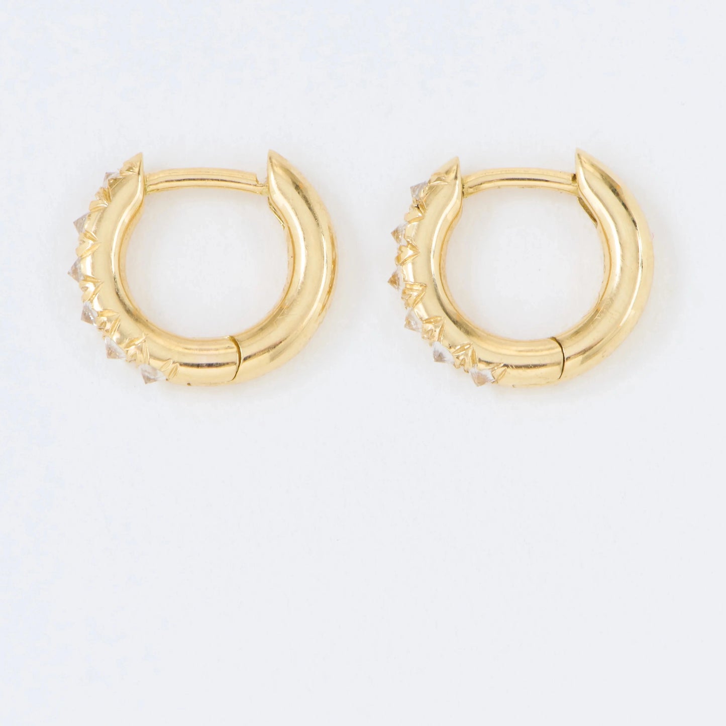 Convertible Barbed Diamond Mini Compass Hoops