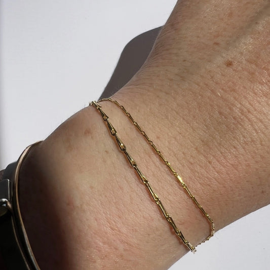 Heavy Gold Barley corn chain - 1.7mm width