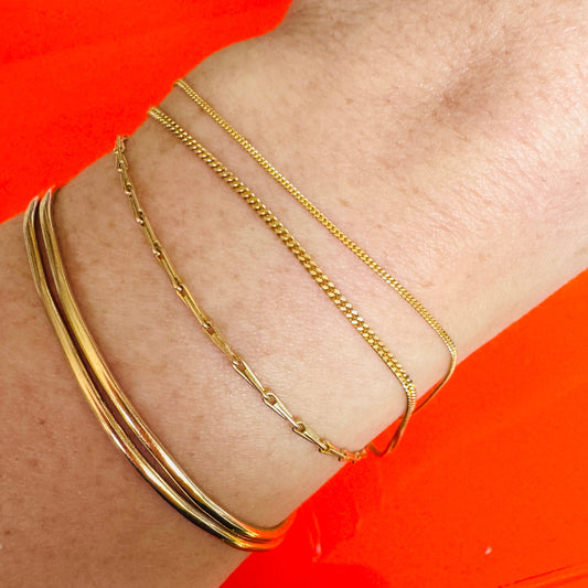 Gold Curb chain - 1.5mm width