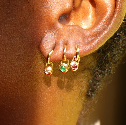 Barbed Diamond Mini Compass Charm