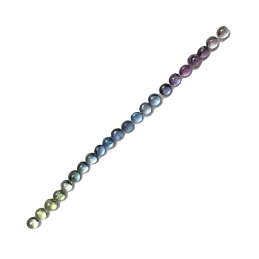 Blue Green Lilac Ombré Sapphire Cabochon Eternity Ring