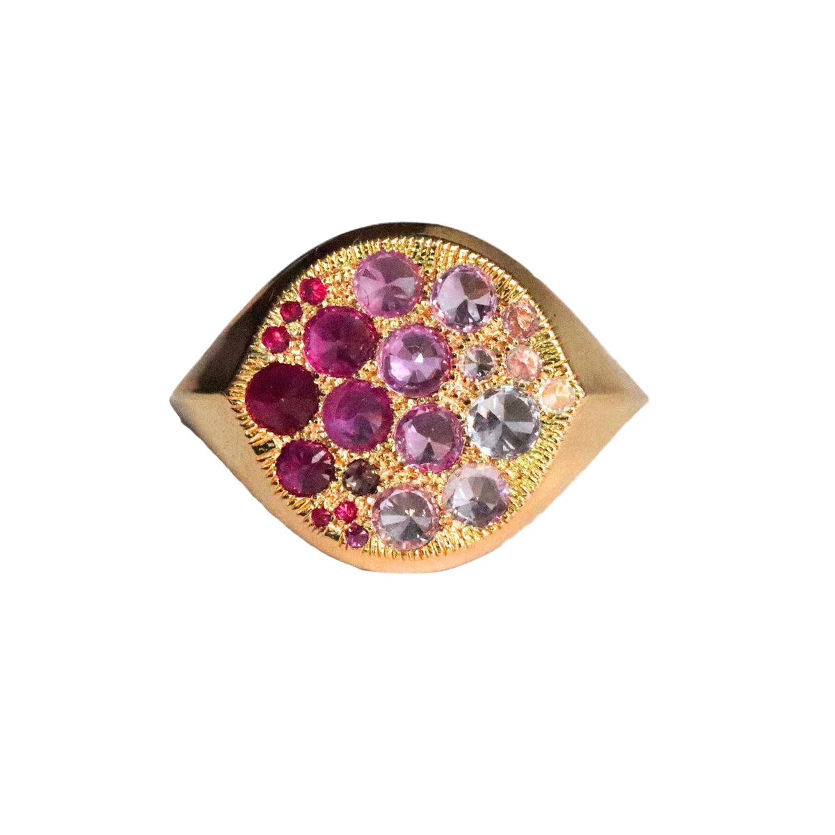 Barbed Sapphire & Ruby Signet Ring