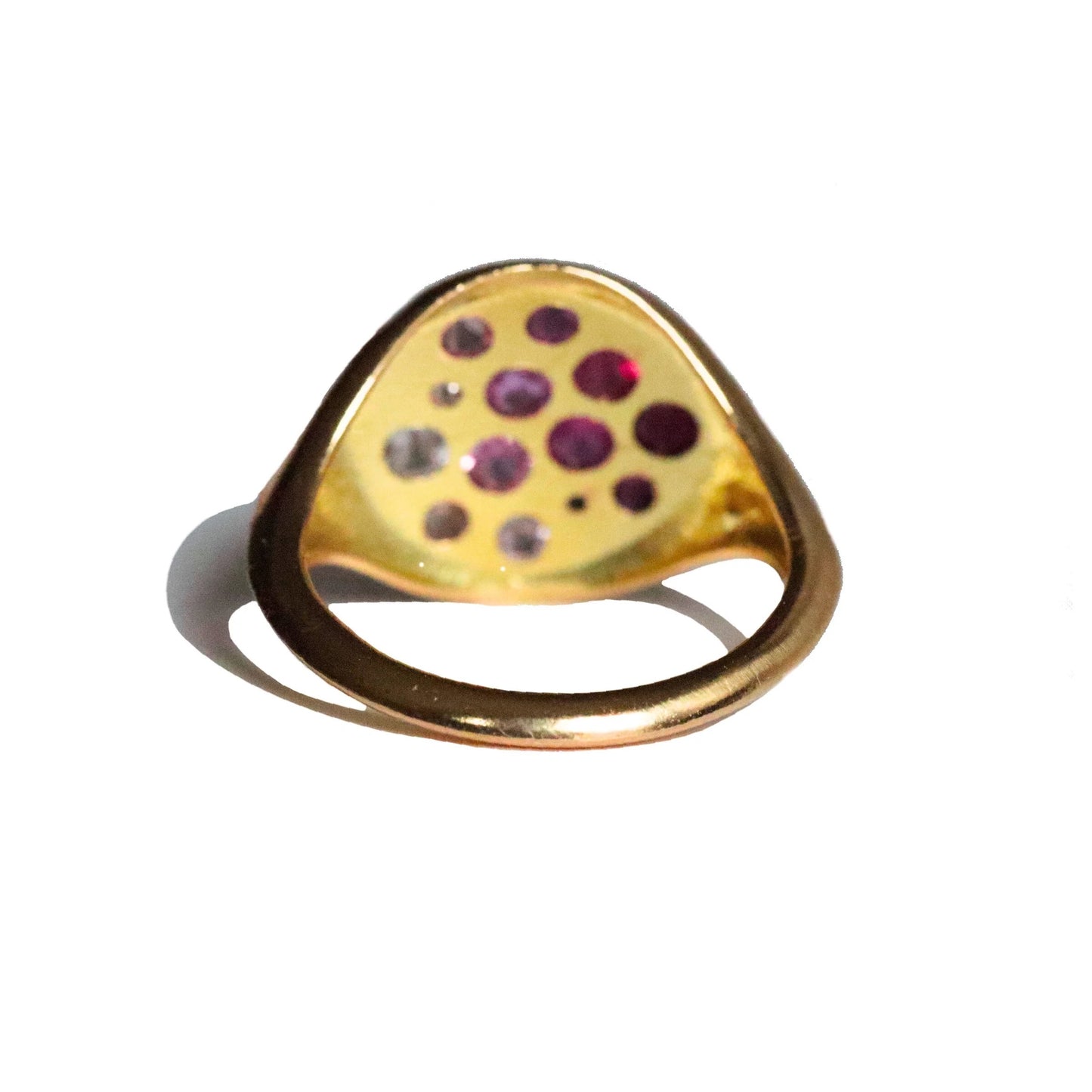 Barbed Sapphire & Ruby Signet Ring