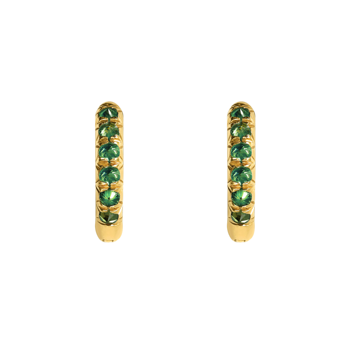 Barbed Green Diamond Mini Huggies