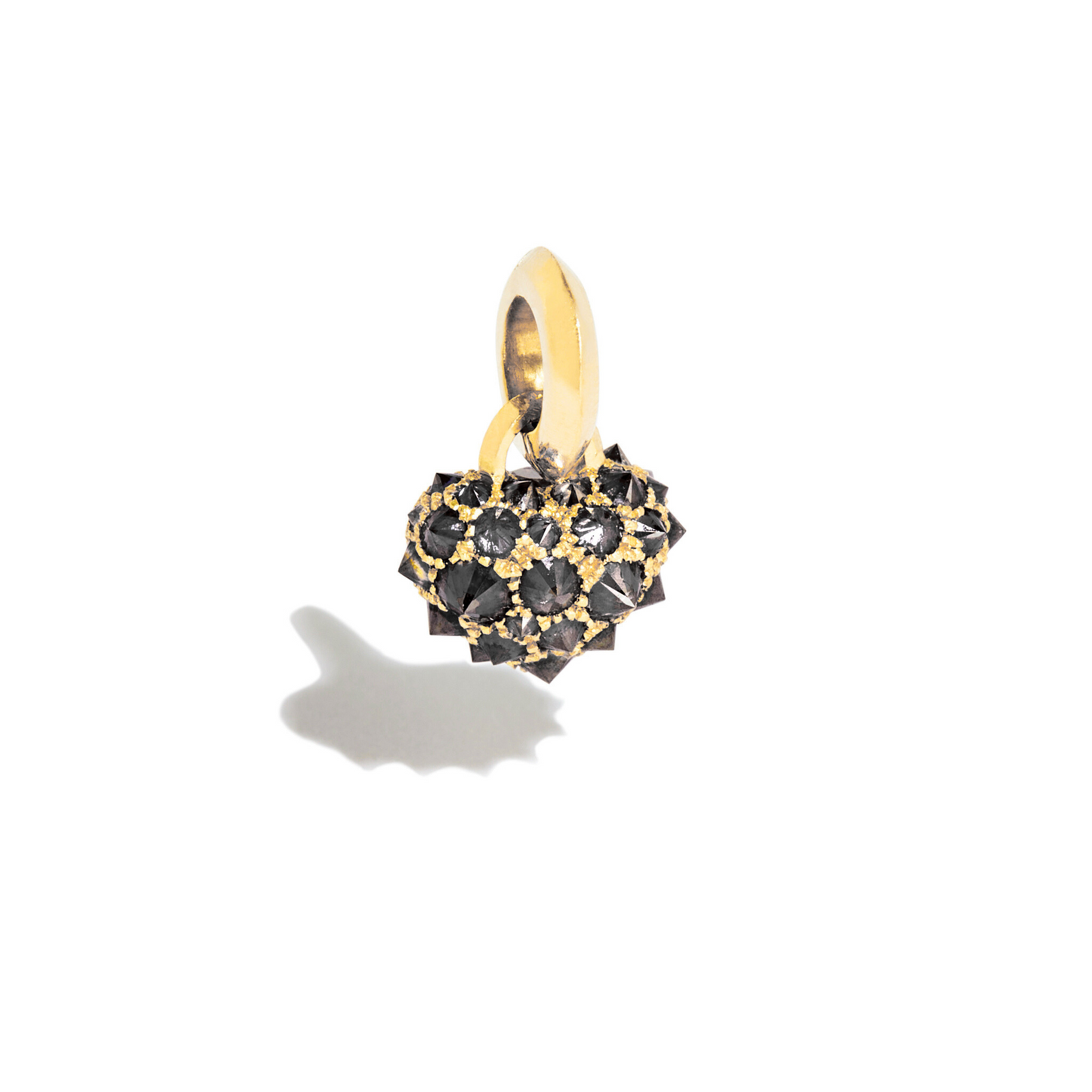 'Tough Love' Barbed Black Diamond Heart Pendant