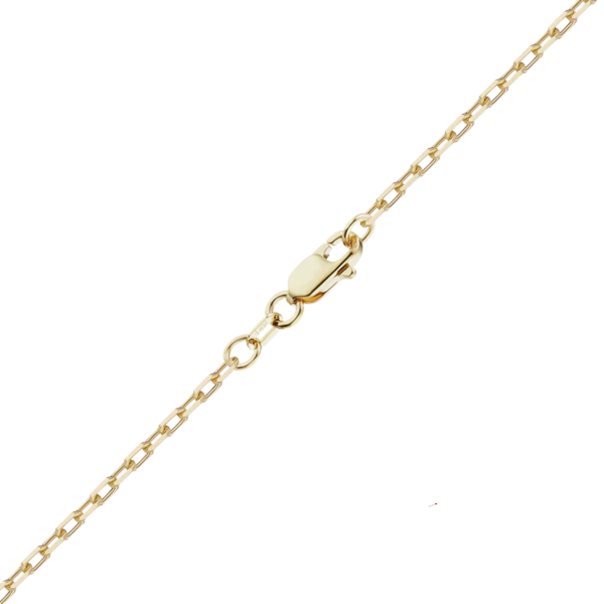 Open Diamond Cut Cable chain - 1.35mm width