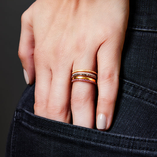 White Diamond and Platinum 'Thread' Eternity Band