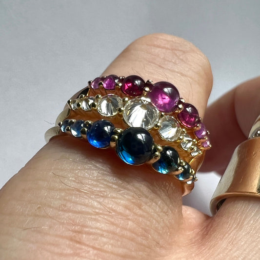 Lina Barbed Seven Stone Diamond Ring