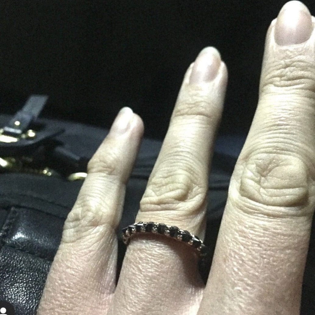 Barbed Black Diamond Eternity Band