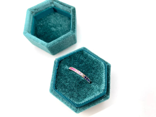 Rainbow Ombré Sapphire Ring