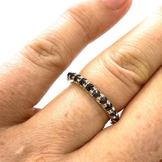 Barbed Black Diamond Eternity Band