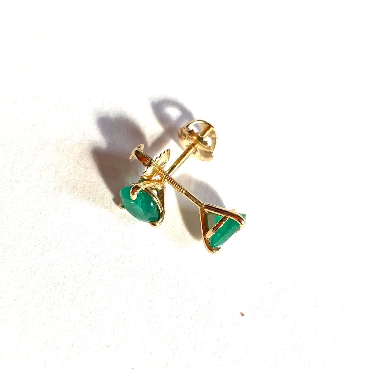 Marakata Emerald Stud Earrings