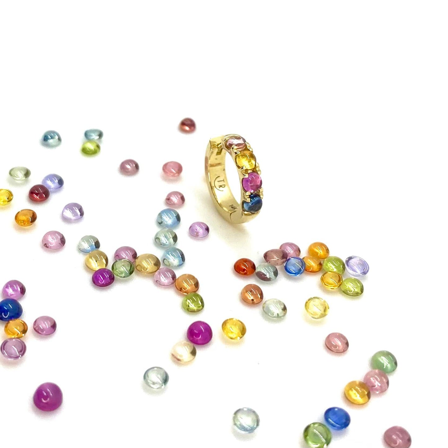 Midi 'Jelly Bean' Huggie Hoop Earring